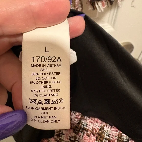 Kate Spade New York Enchanted Tweed Coat Size Large EUC - Picture 7 of 12